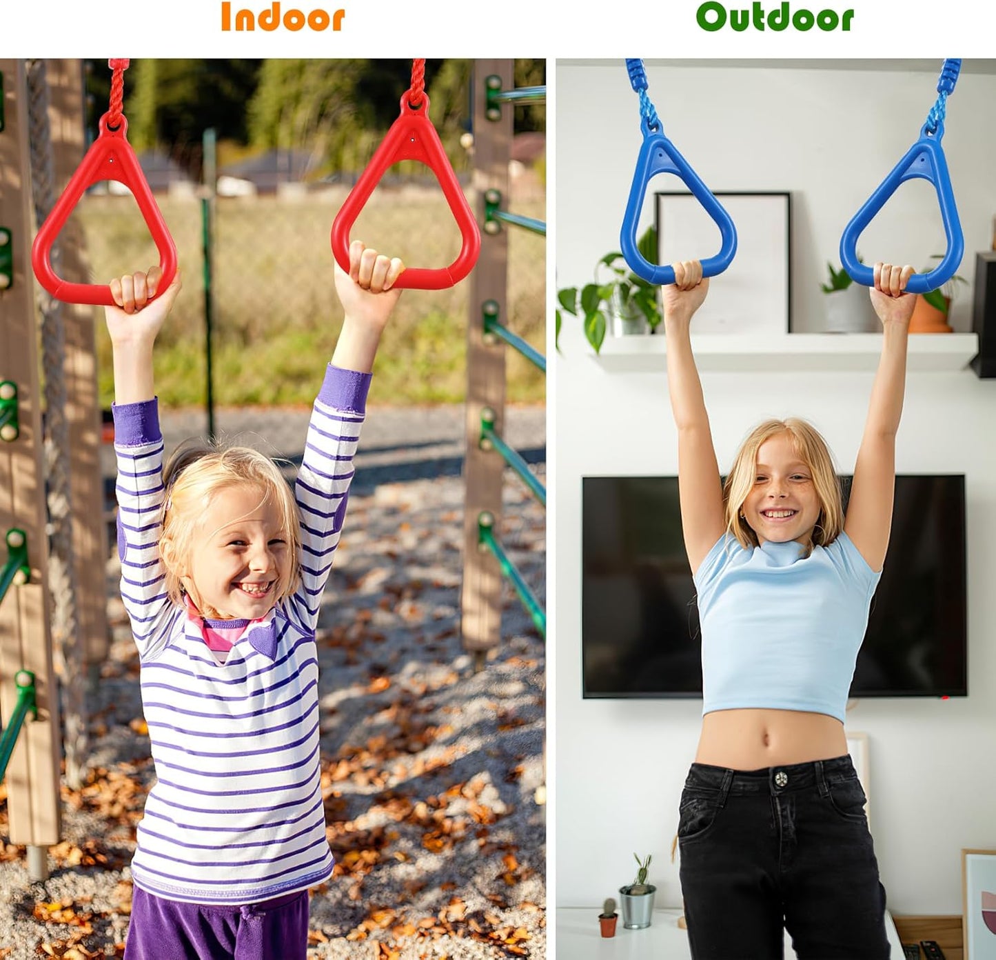 Turnringe-Set für Kinder, Mehrfarbig 4 Stück