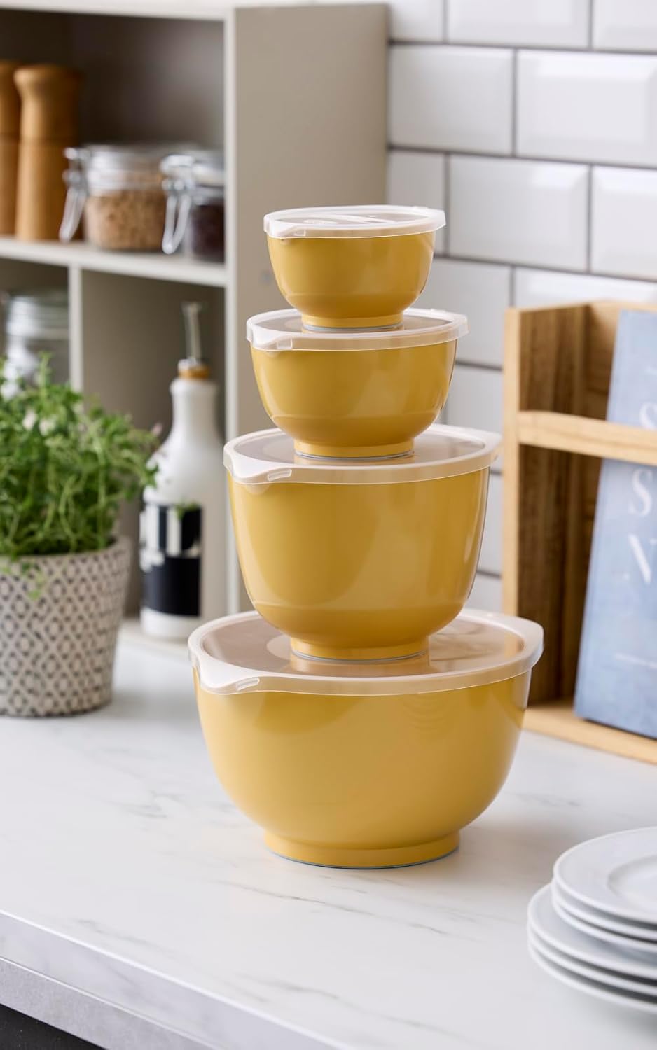 8-teiliges Margrethe Rührschüssel-Set, 0,25 liter Curry