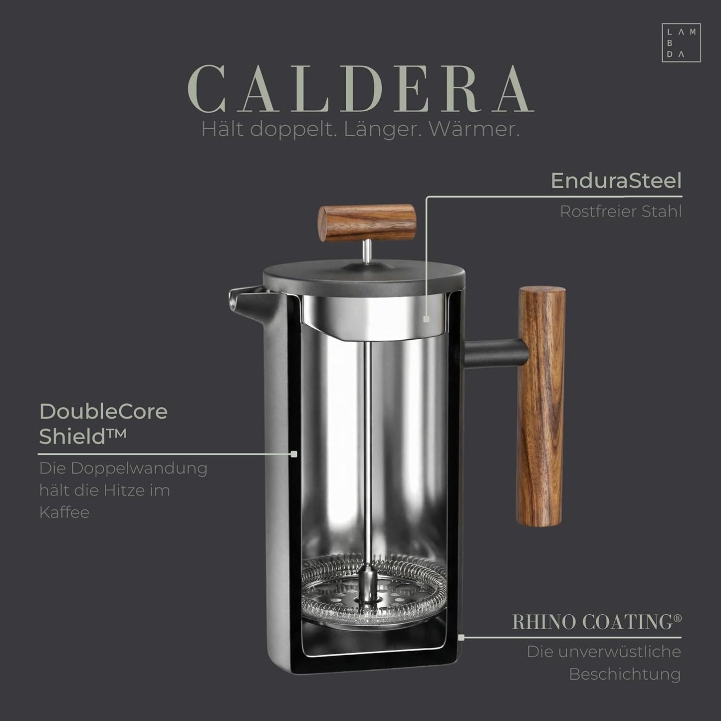 Thermo French Press, Moss Green 0,35l (2 Tassen)