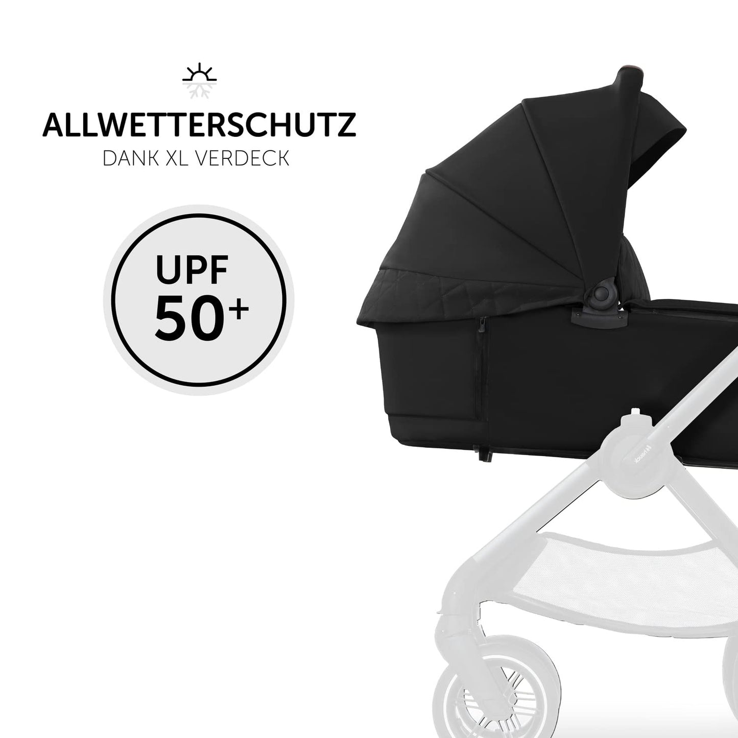 Babywanne Walk N Care mit Memory-Knöpfen für Kinderwagen, Black Babywanne
