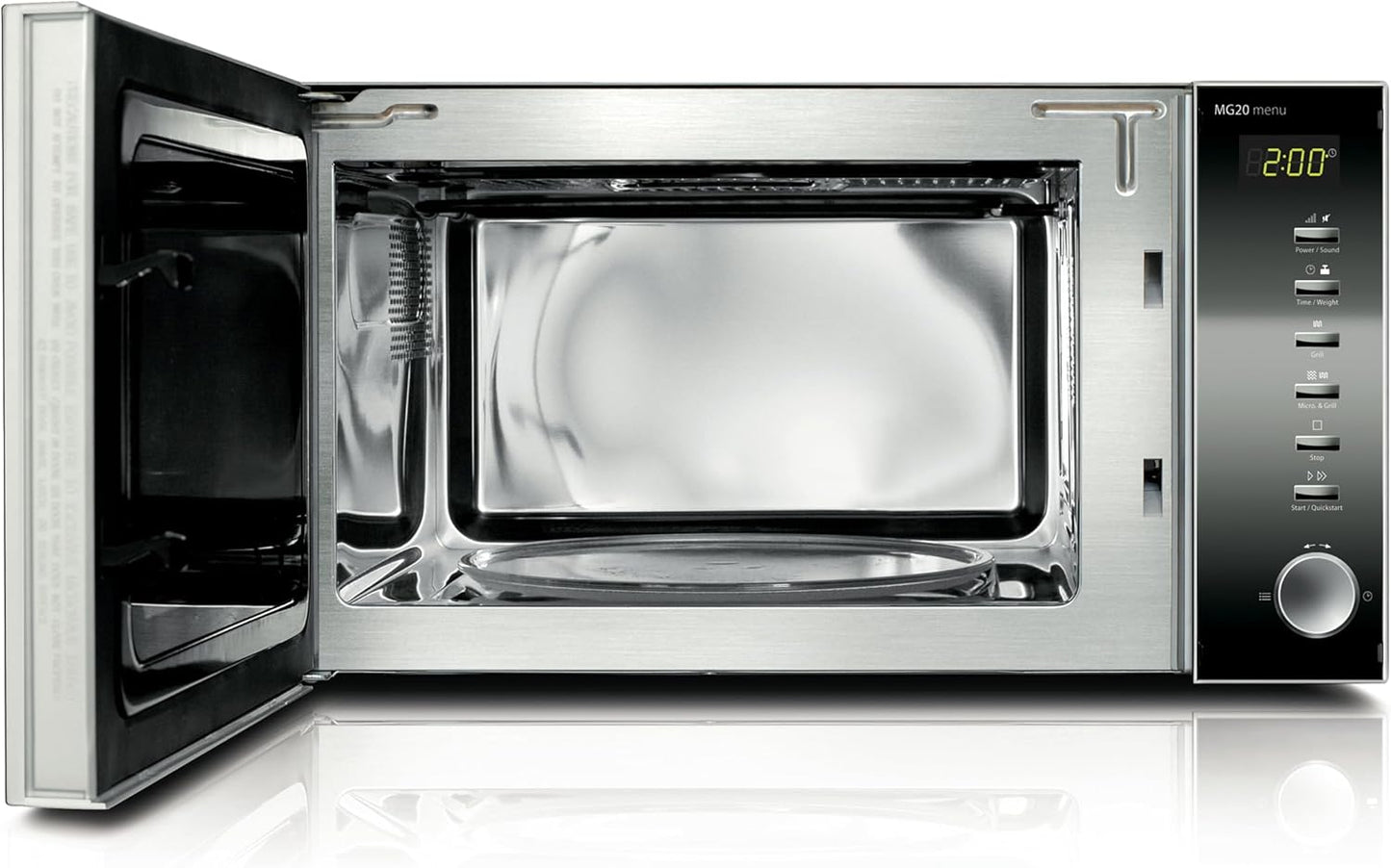 2-in-1 Mikrowelle mit Grill MG20 Menu, Mikrowelle + Grill, Single