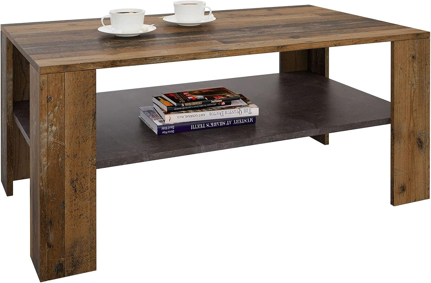 Couchtisch Animo, Old Style/Beton Dunkel