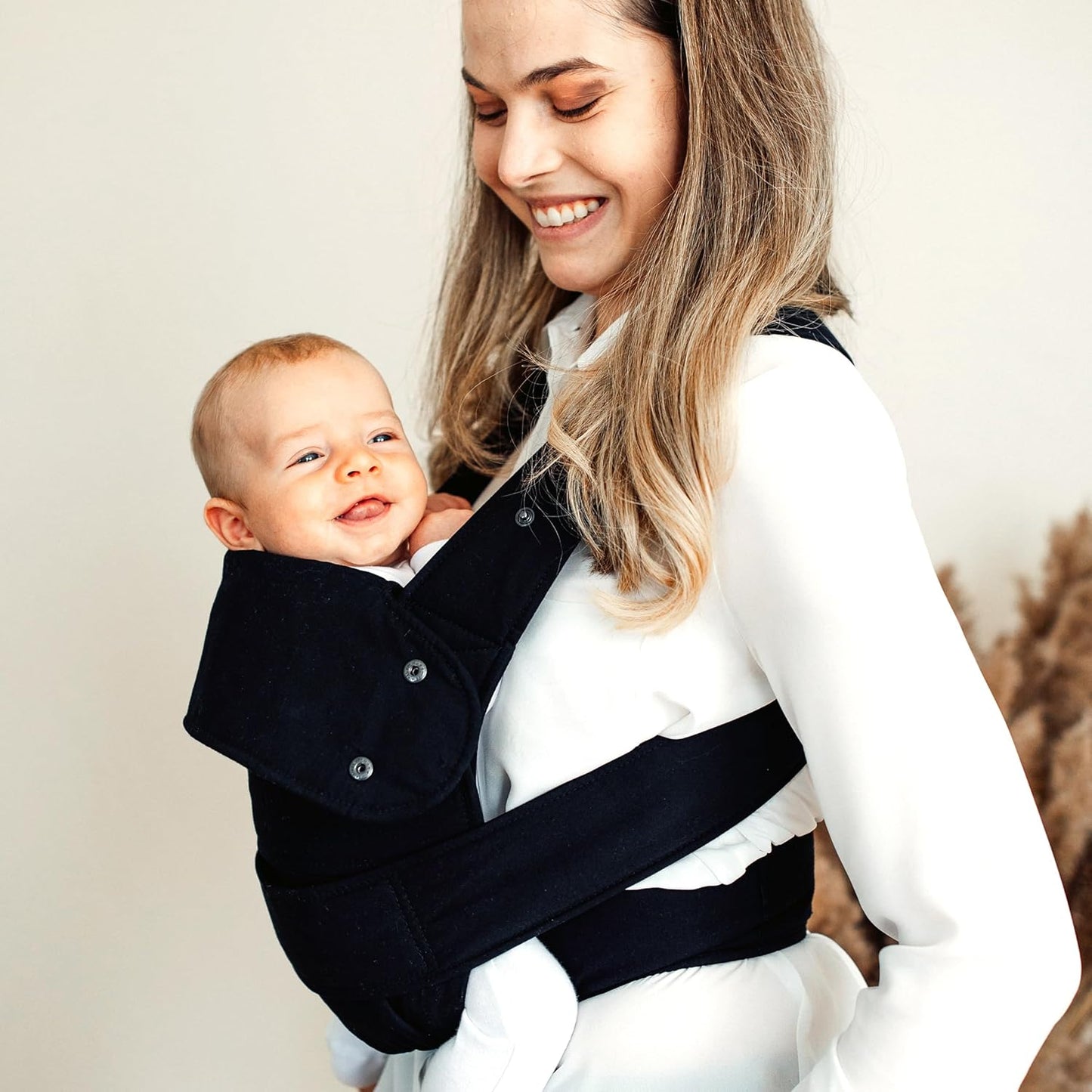 Babytrage für Neugeborene bis 15 kg, XL Black
