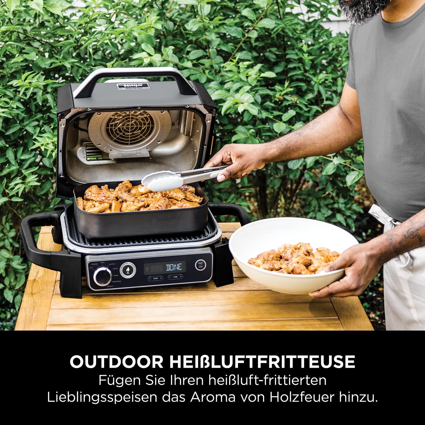 Woodfire  - Elektrischer Outdoor Grill & Smoker, BBQ Grill
