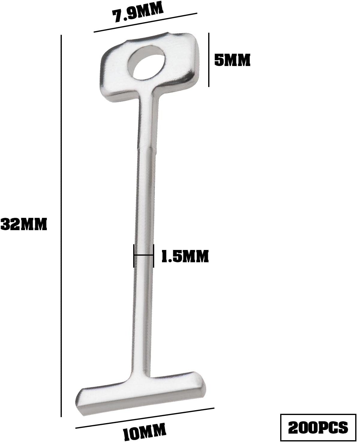Fliesen-Nivelliersystem mit T-Stiften (200 Stück), 1,5mm