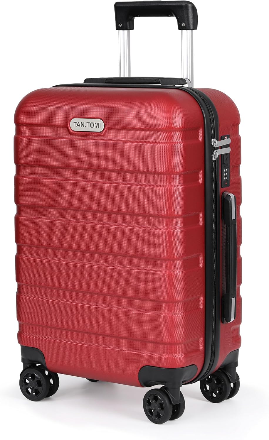Handgepäck-Hartschalenkoffer mit Passwortsperre, Rot M (20 Zoll)