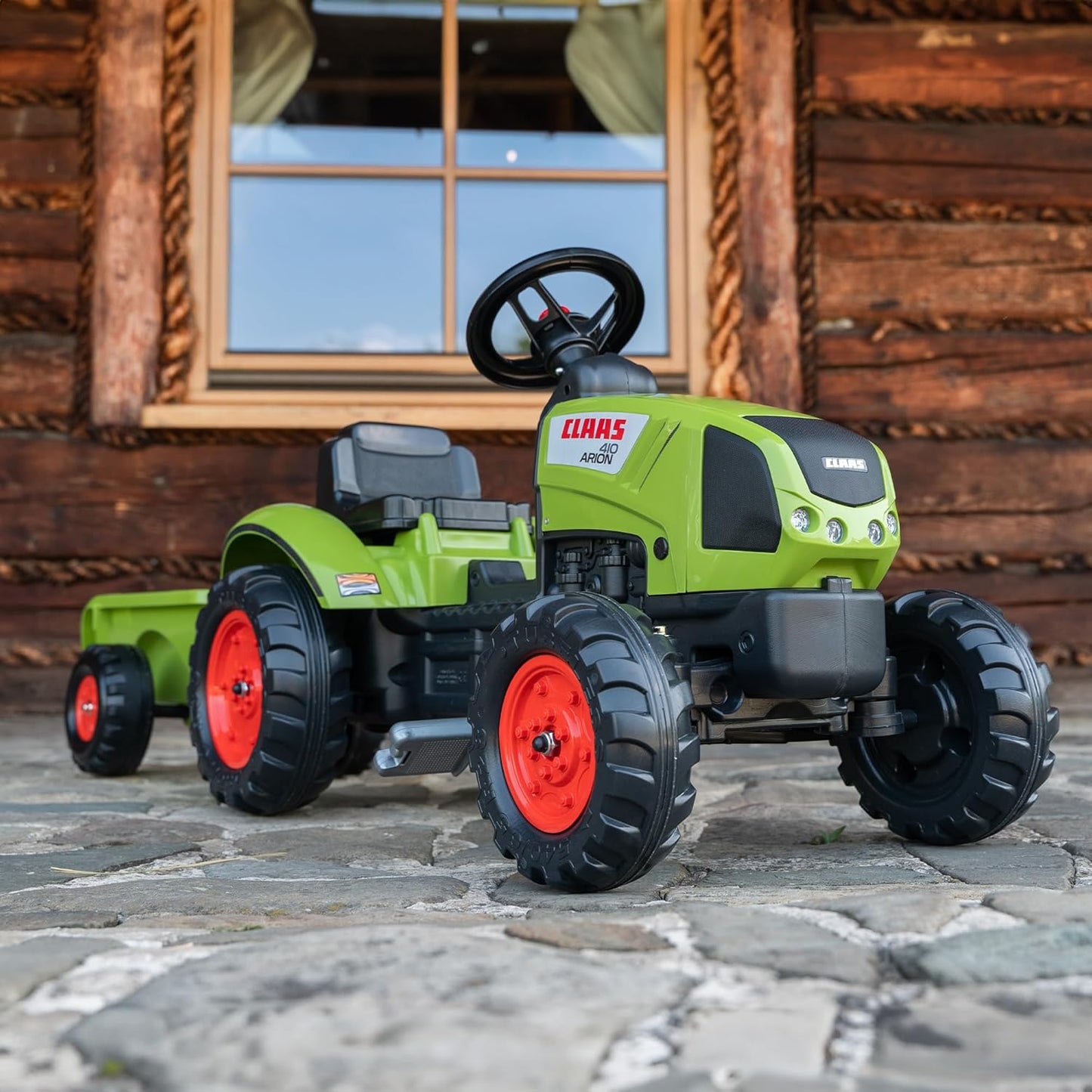 Arion 410 Kindertraktor mit Anhänger & Hupe, Claas