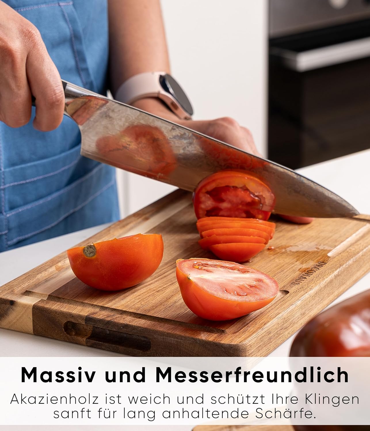 Holzschneidebrett-Set, 3er Set, Akazienholz