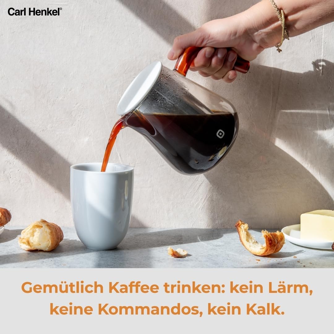 Glas Kaffeekanne mit Filter 1,0l (4-5 Tassen), Clear 1,0 Liter
