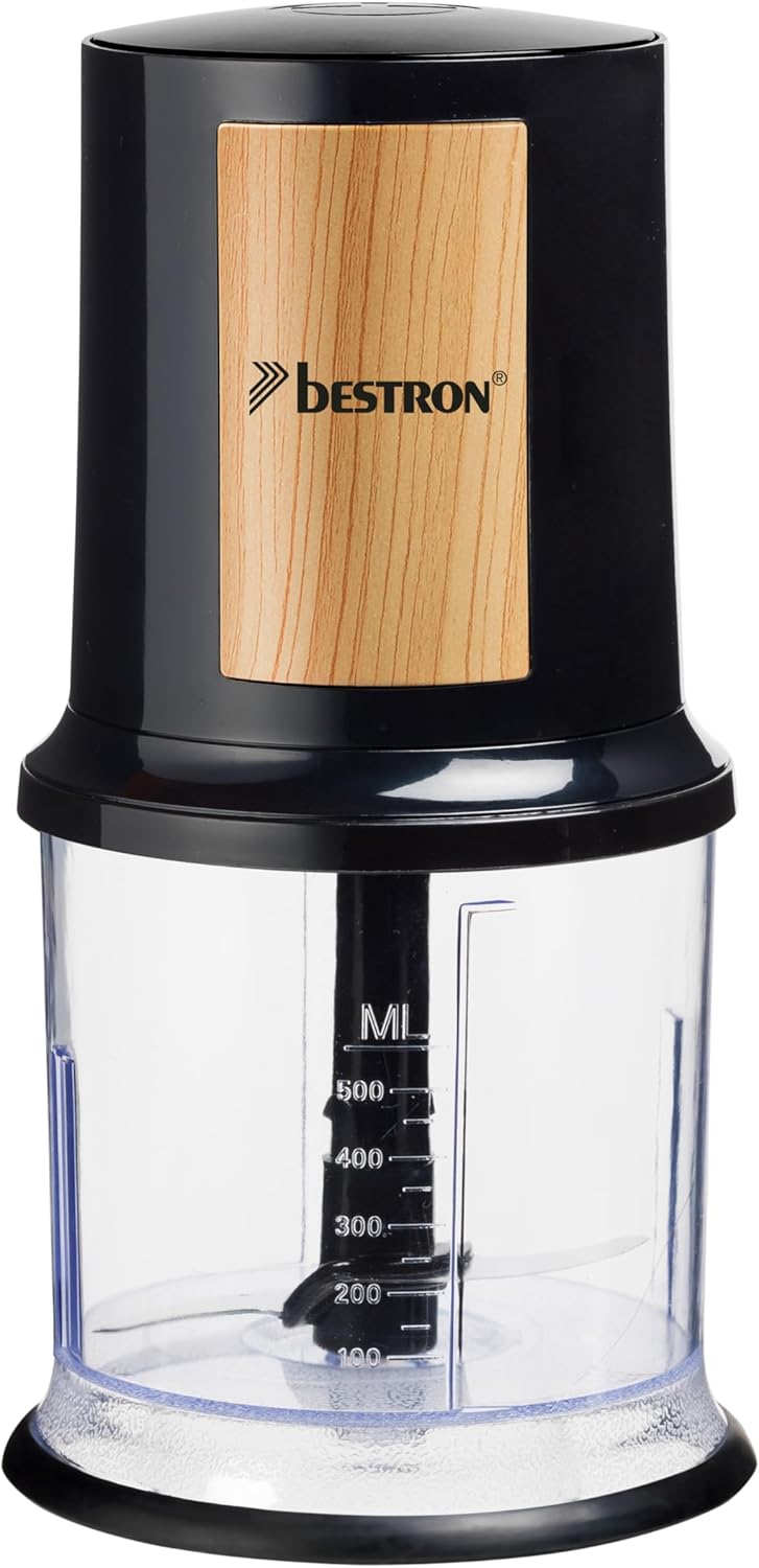 Elektrischer Multi-Zerkleinerer Black & Wood, Schwarz/Holz
