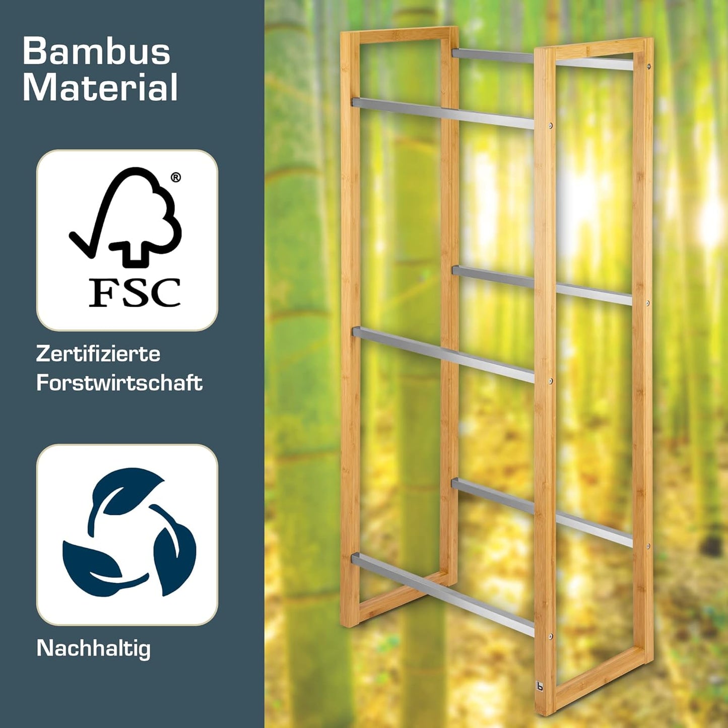 Getränkekistenregal, Bambus