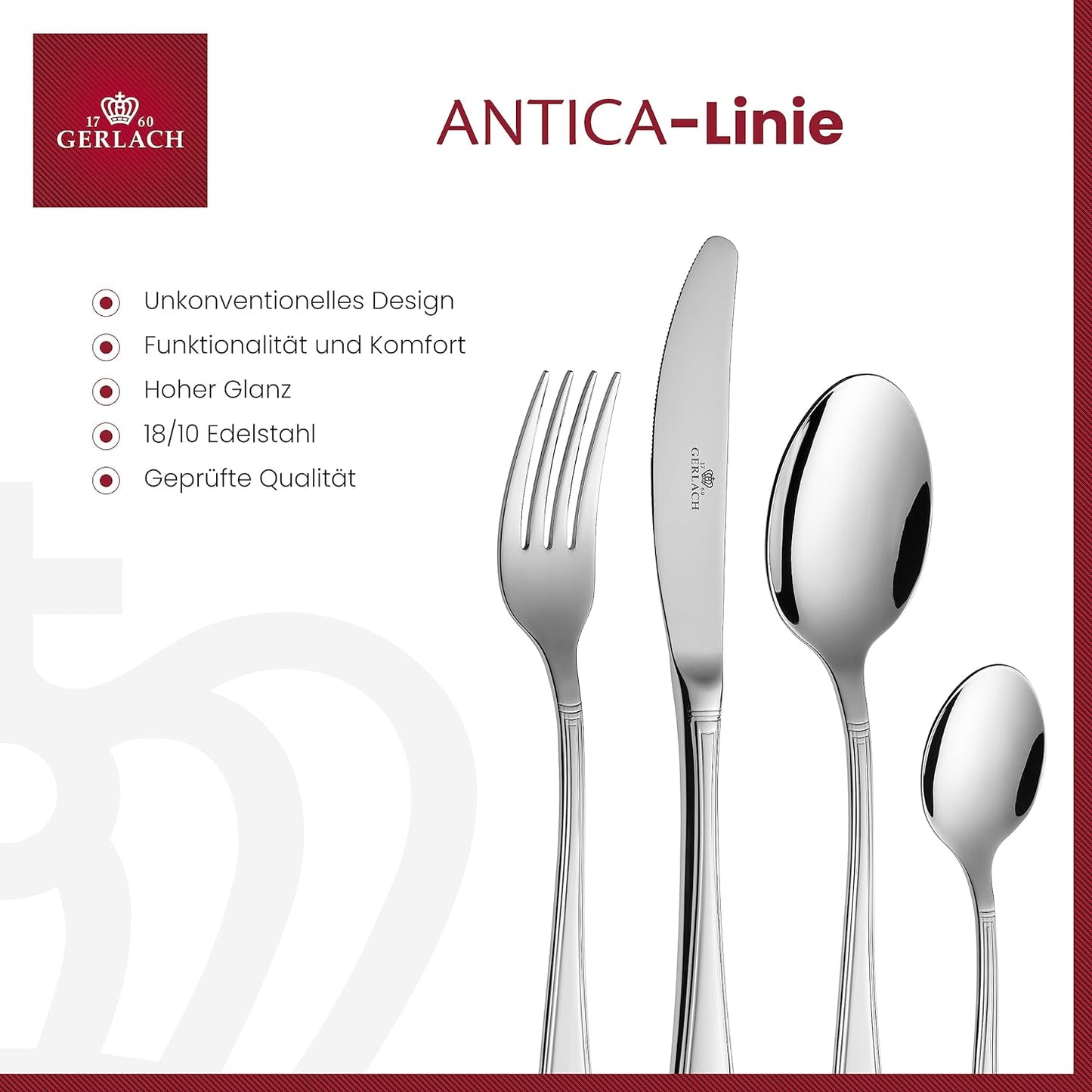 Antica Besteck-Set für 6 Personen, 6 Stk