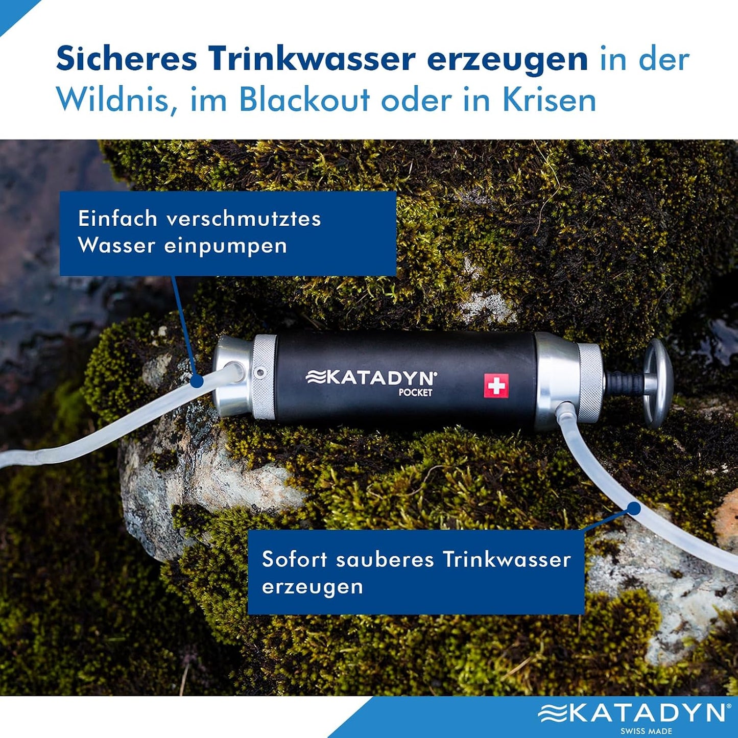 Wasserfilter Pocket Tactical Serie, Single