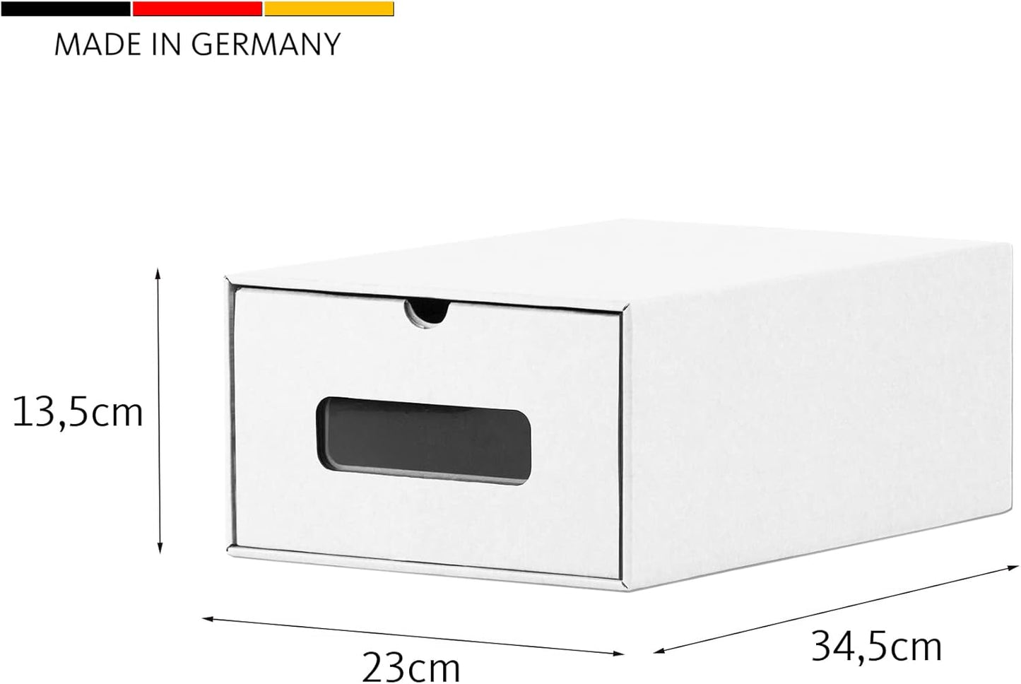 Schuhaufbewahrung Box-Set mit Sichtfenster (20 Stück), 20er Set Weiss