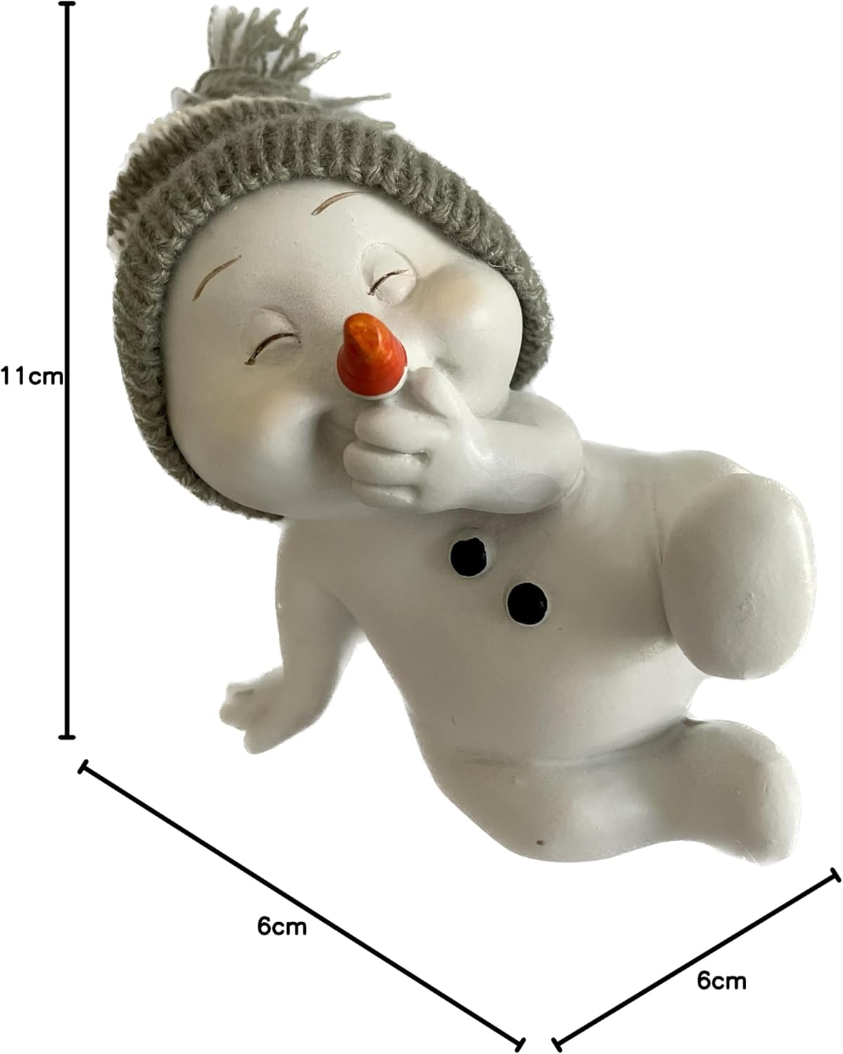 Schneemann-Figuren Set, Grau Sitzend