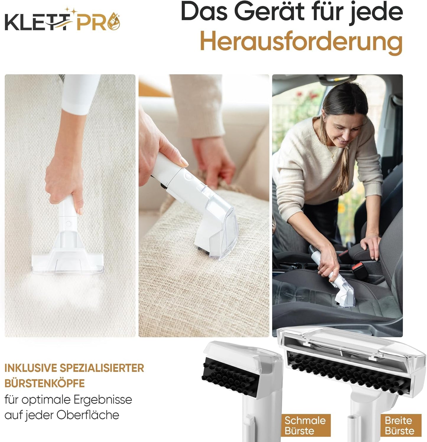 Selbstreinigender Polsterreiniger PR-654A für Haushalt & Auto