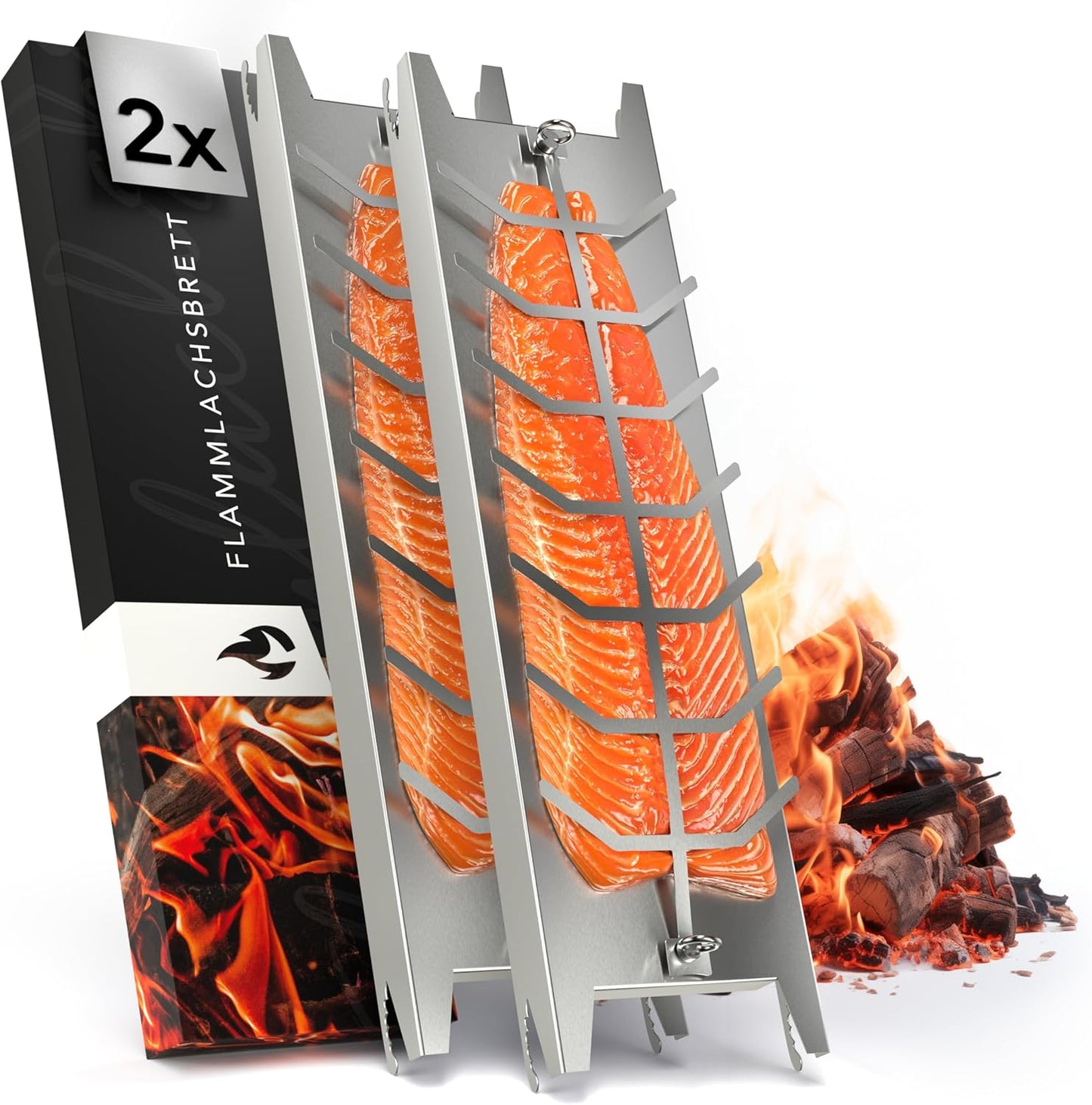 Flammlachsbrett 2er-Set, 2er Set