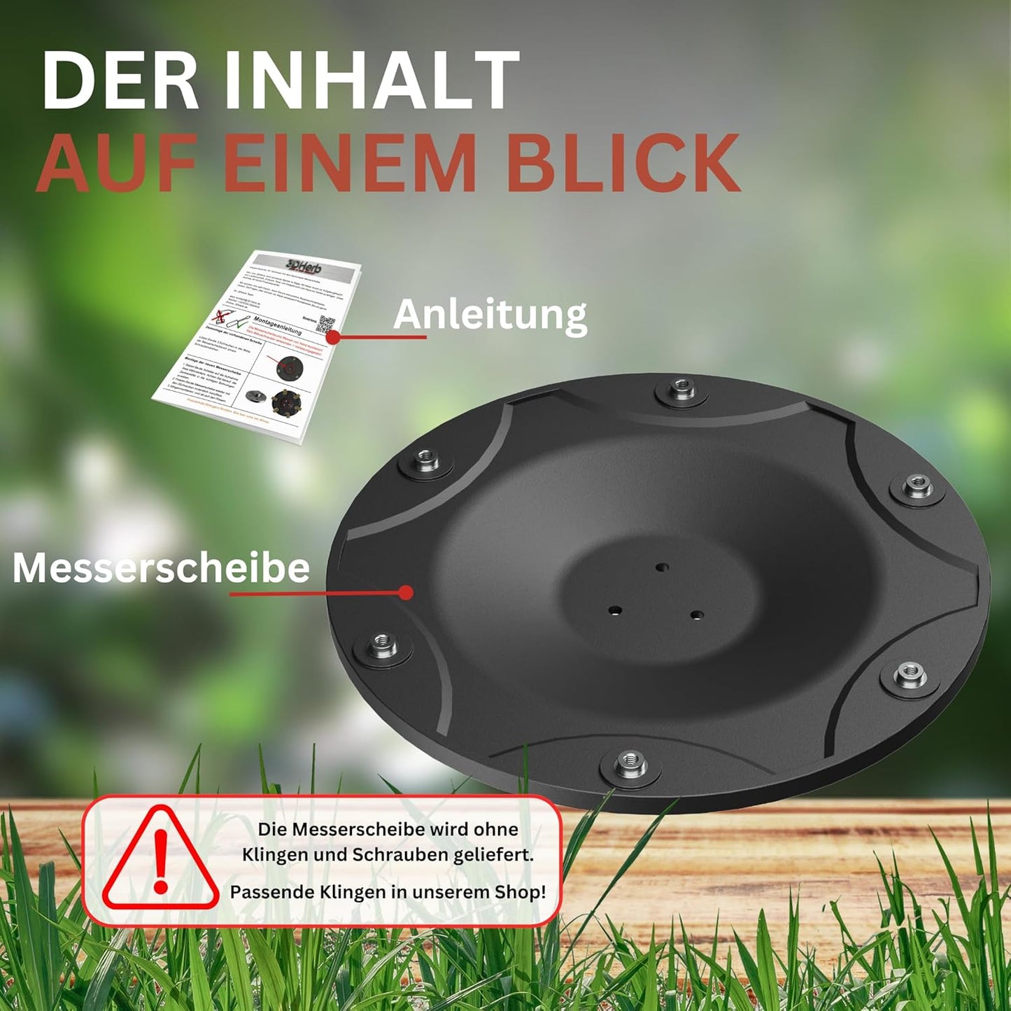 Messerscheibe für ECOVACS Goat O500/O800/O1200, Messerscheibe ohne Klingen