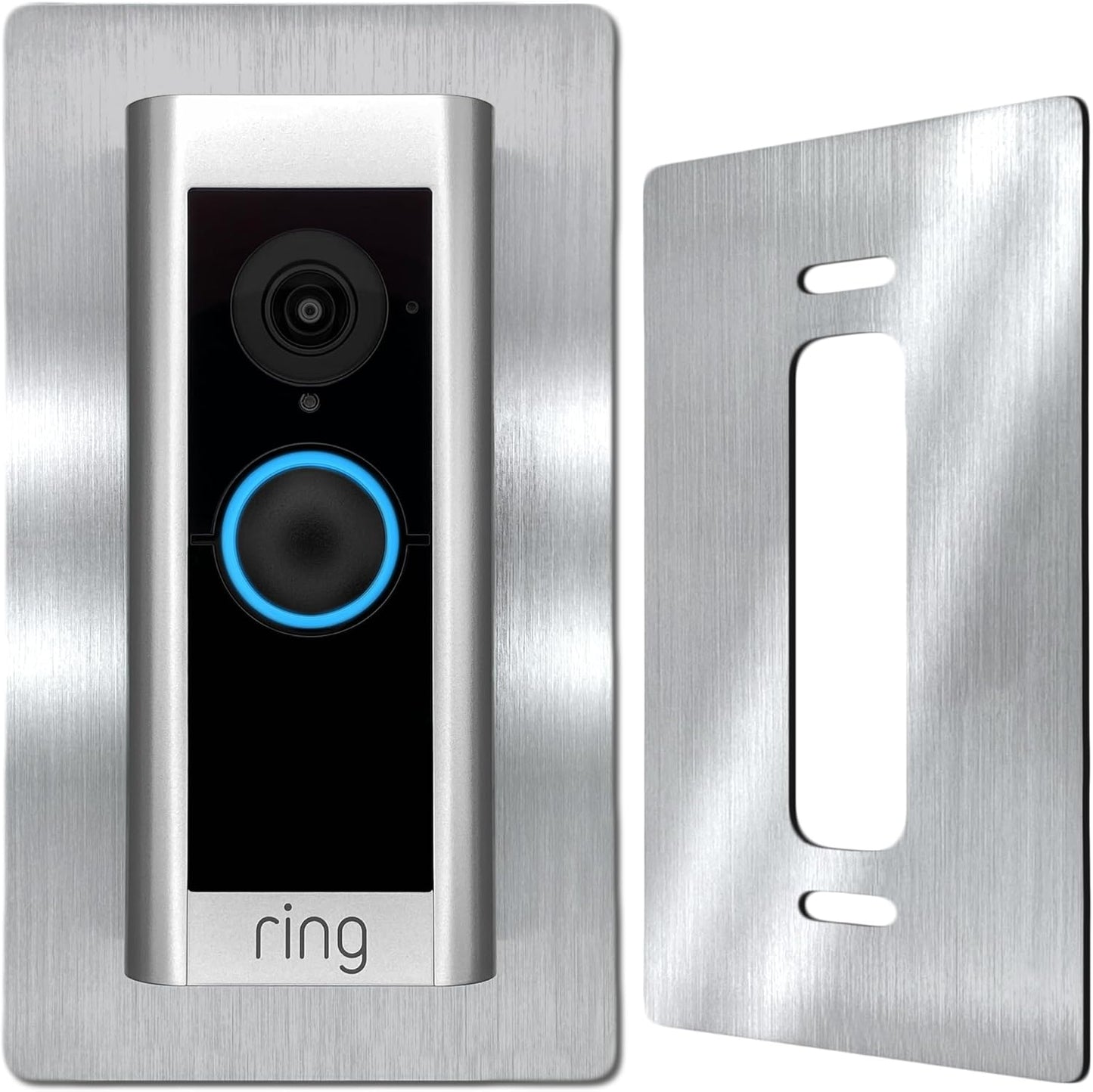 Edelstahl Blende für Ring Video Doorbell Pro, Gebürstet