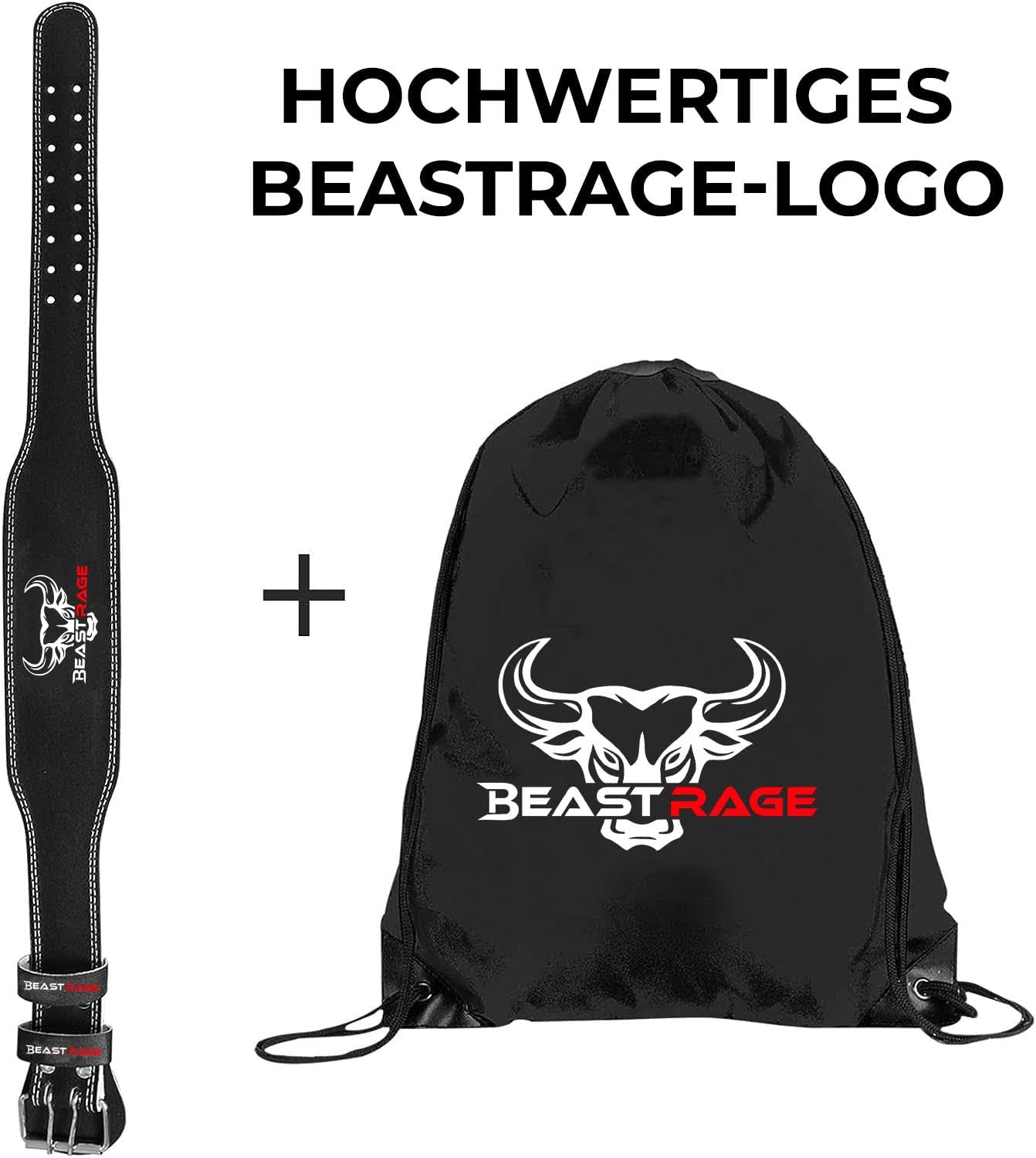 Gewichthebergürtel Leder, S Schwarz
