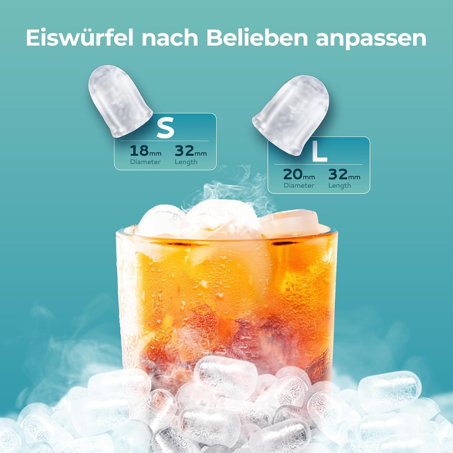 Eiswürfelmaschine, 12KG/24H