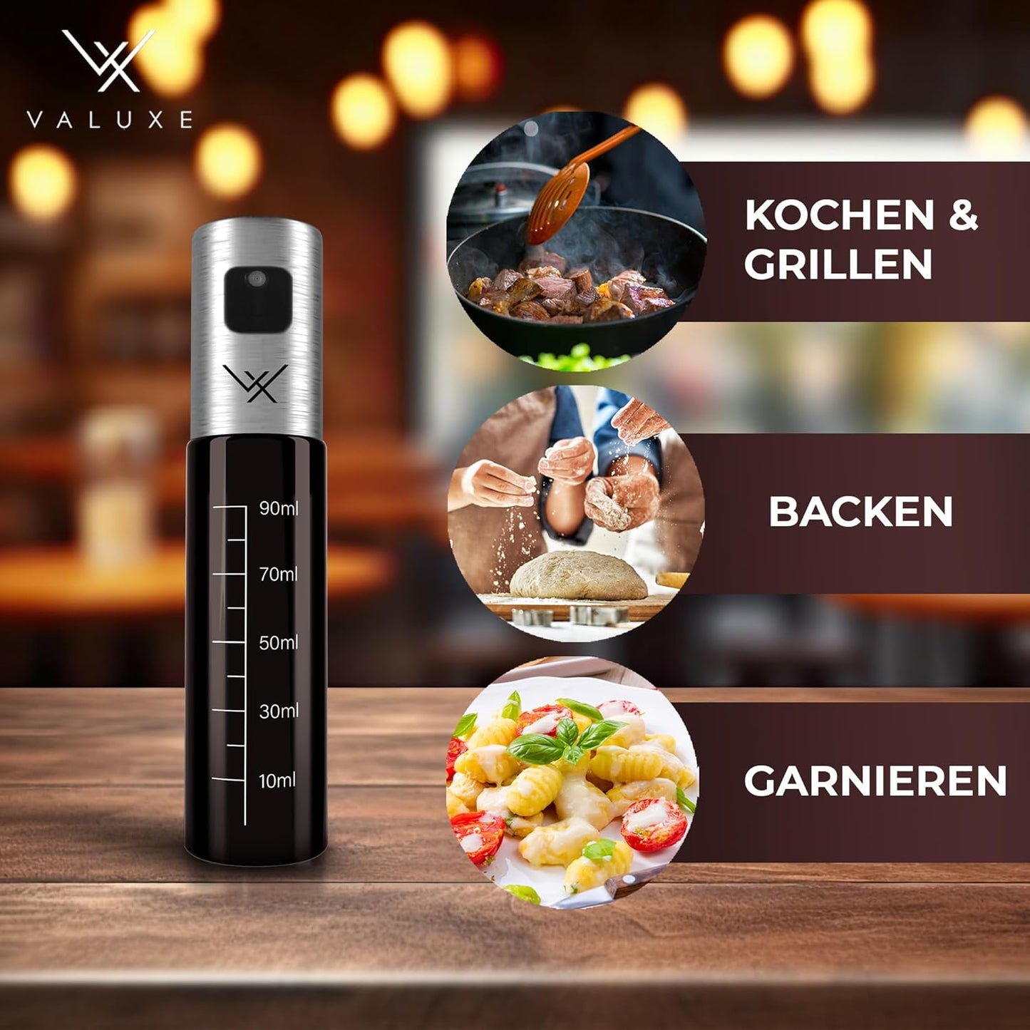 Ölsprüher-Set für Speiseöl & Essig mit Ordnungssystem, 2er Gesamtpaket