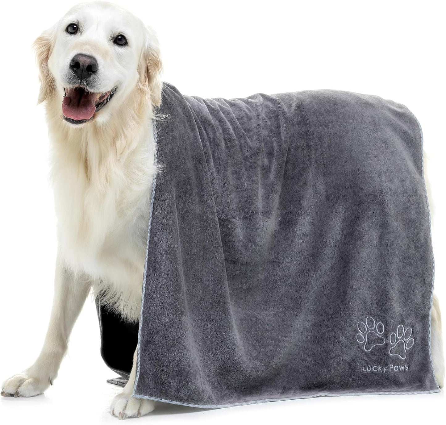 2er-Set Hundehandtücher, Grau/Silber Pack of 2