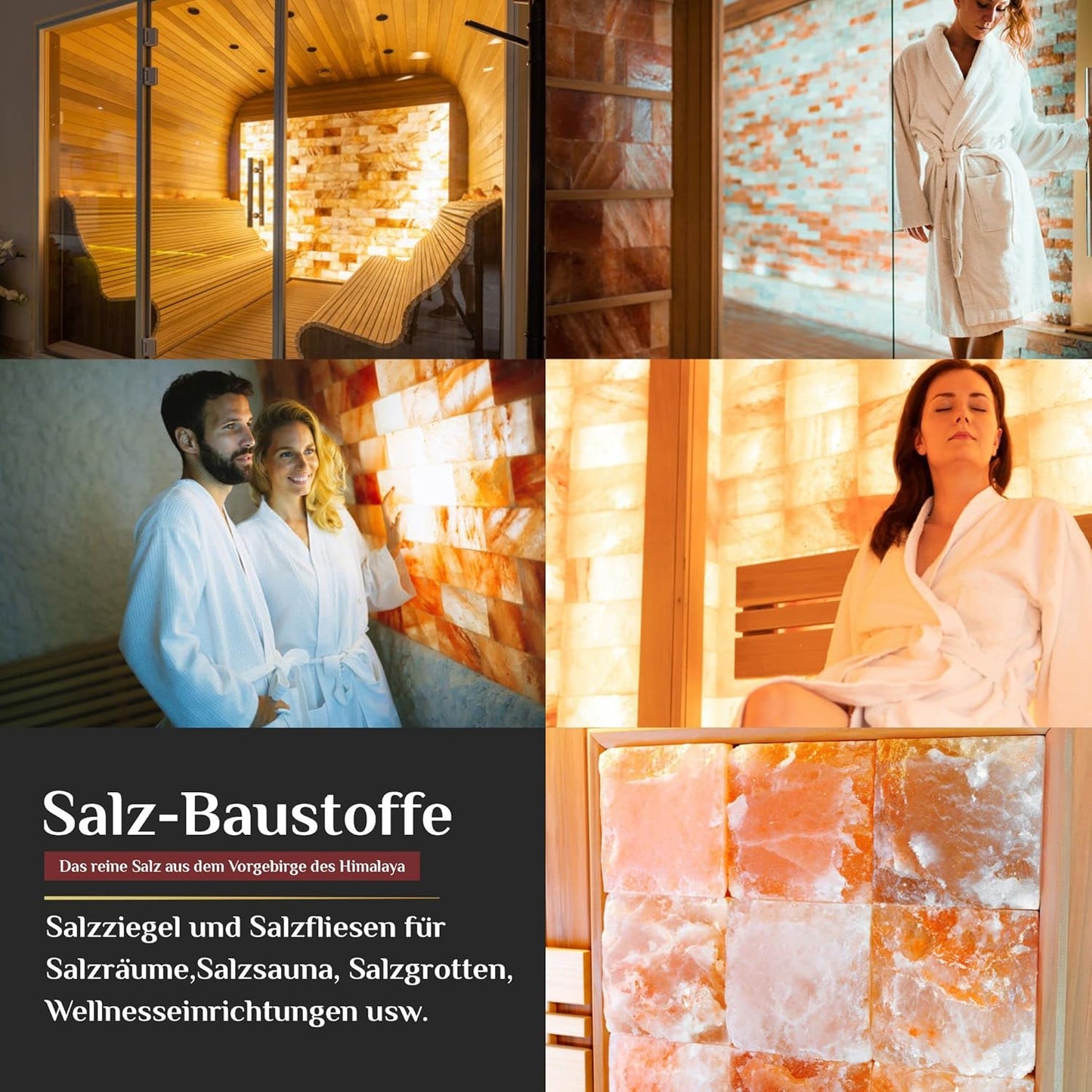 20 Stück Salzfliesen für Sauna & Salzgrotten, 20