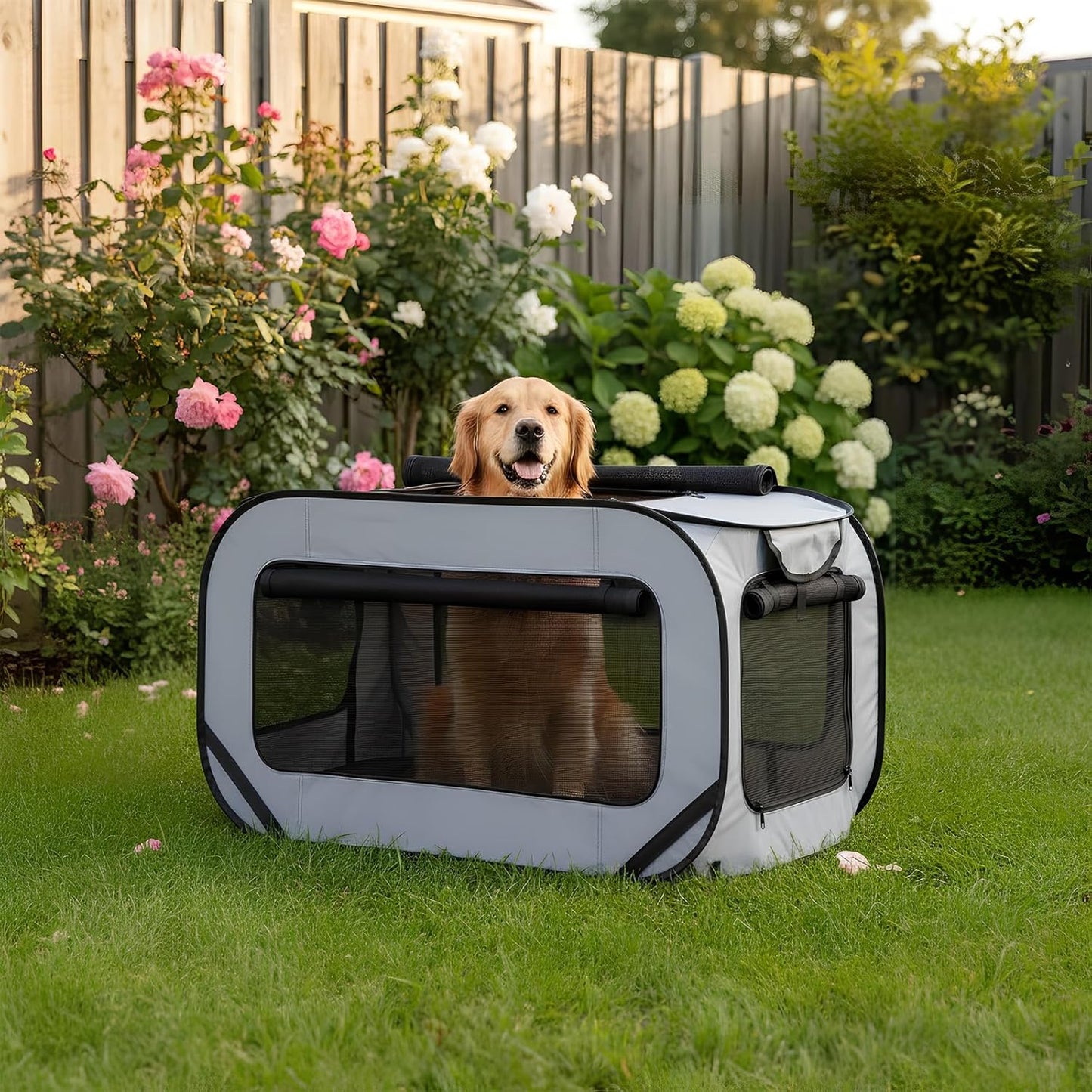 Pop-Up Hundetransportbox mit Doppeltüren, bis 29,5 kg