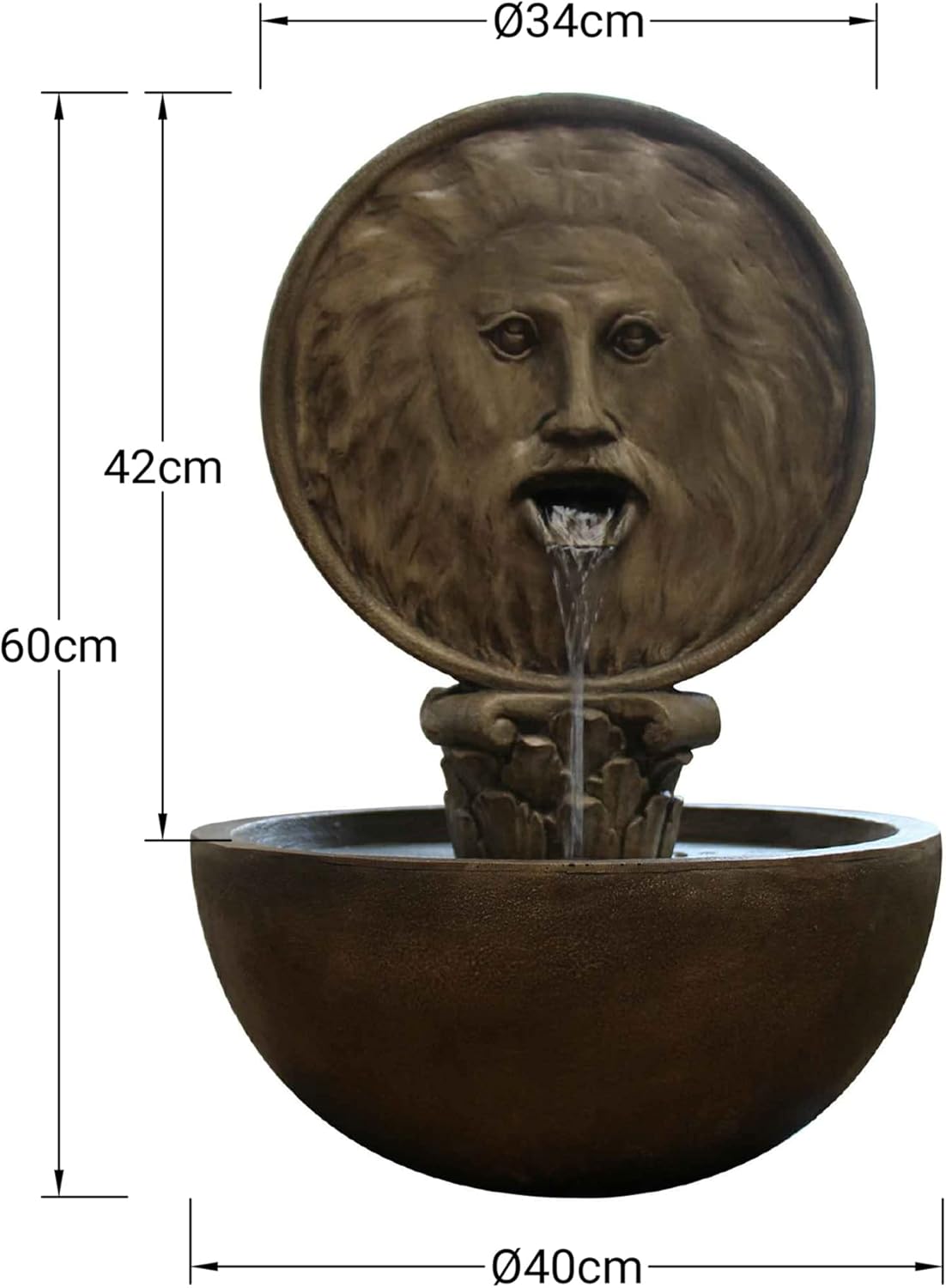 Springbrunnen Bocca della Verità für Innen- und Aussenbereich, Mund der Wahrheit