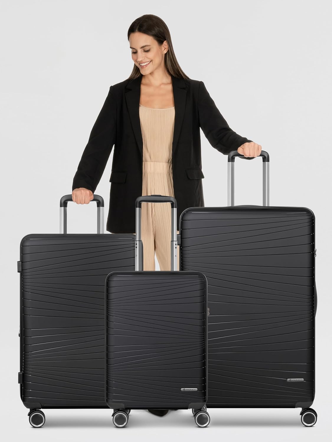 Dallas 3.0 Hartschalenkoffer-Set, Kofferset (3-teilig) Schwarz