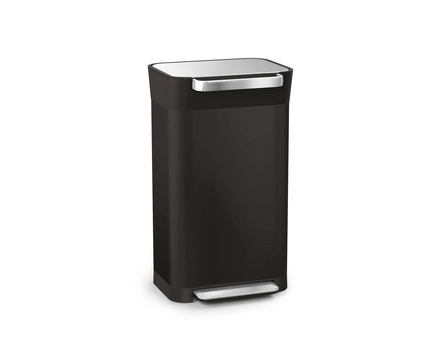 Titan Küchenabfalleimer mit Pressvorrichtung, 30L Schwarz