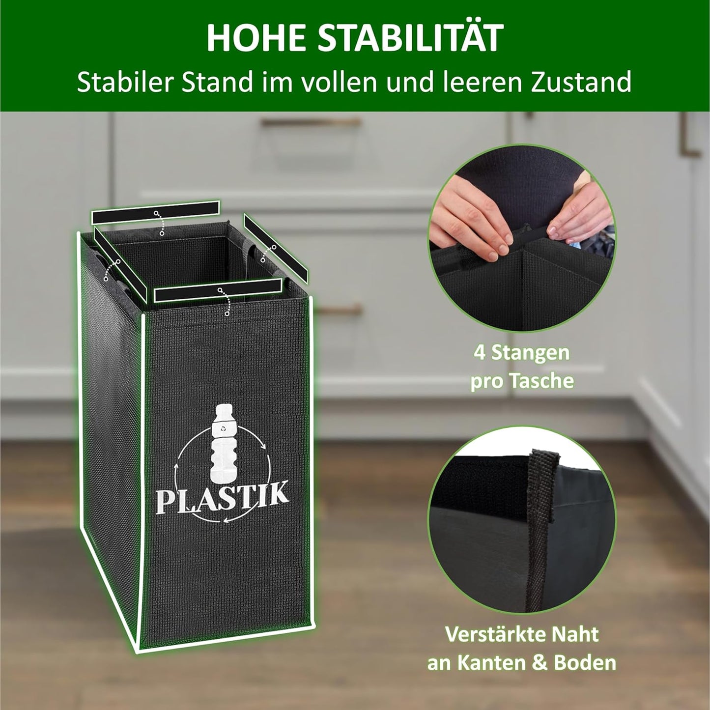 Mülltrennsystem, Schwarz