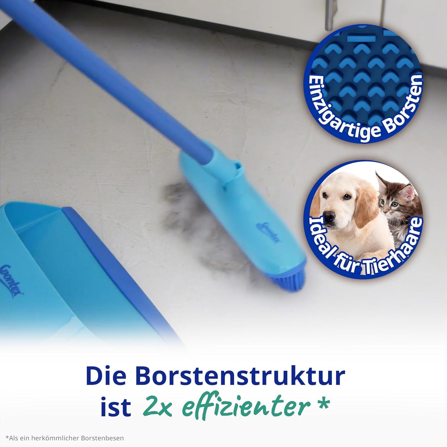 Catch & Clean Compact Set mit Gummibesen und Kehrblech, Catch & Clean Compact
