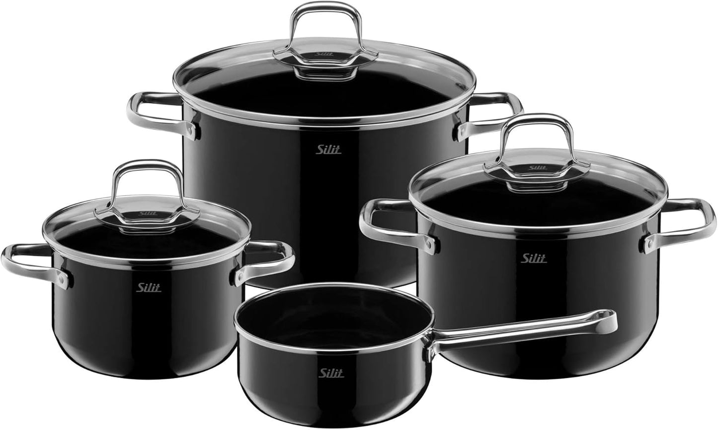 Elegance Line 4-teiliges Topfset, Black