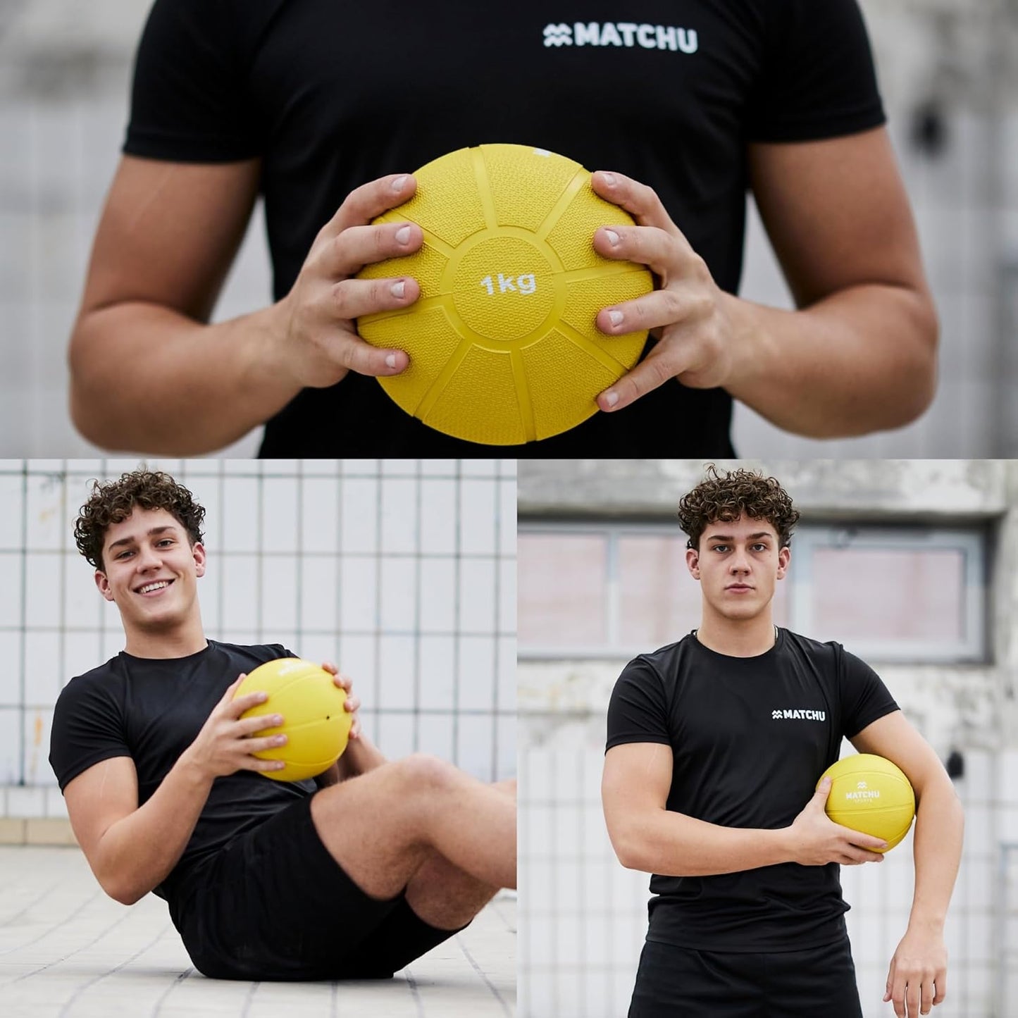 Medizinball, Gelb - 1kg