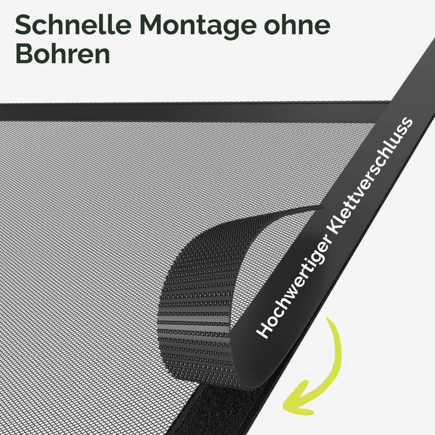 Fliegengitter Magnetvorhang, Schwarz 80 x 200 cm