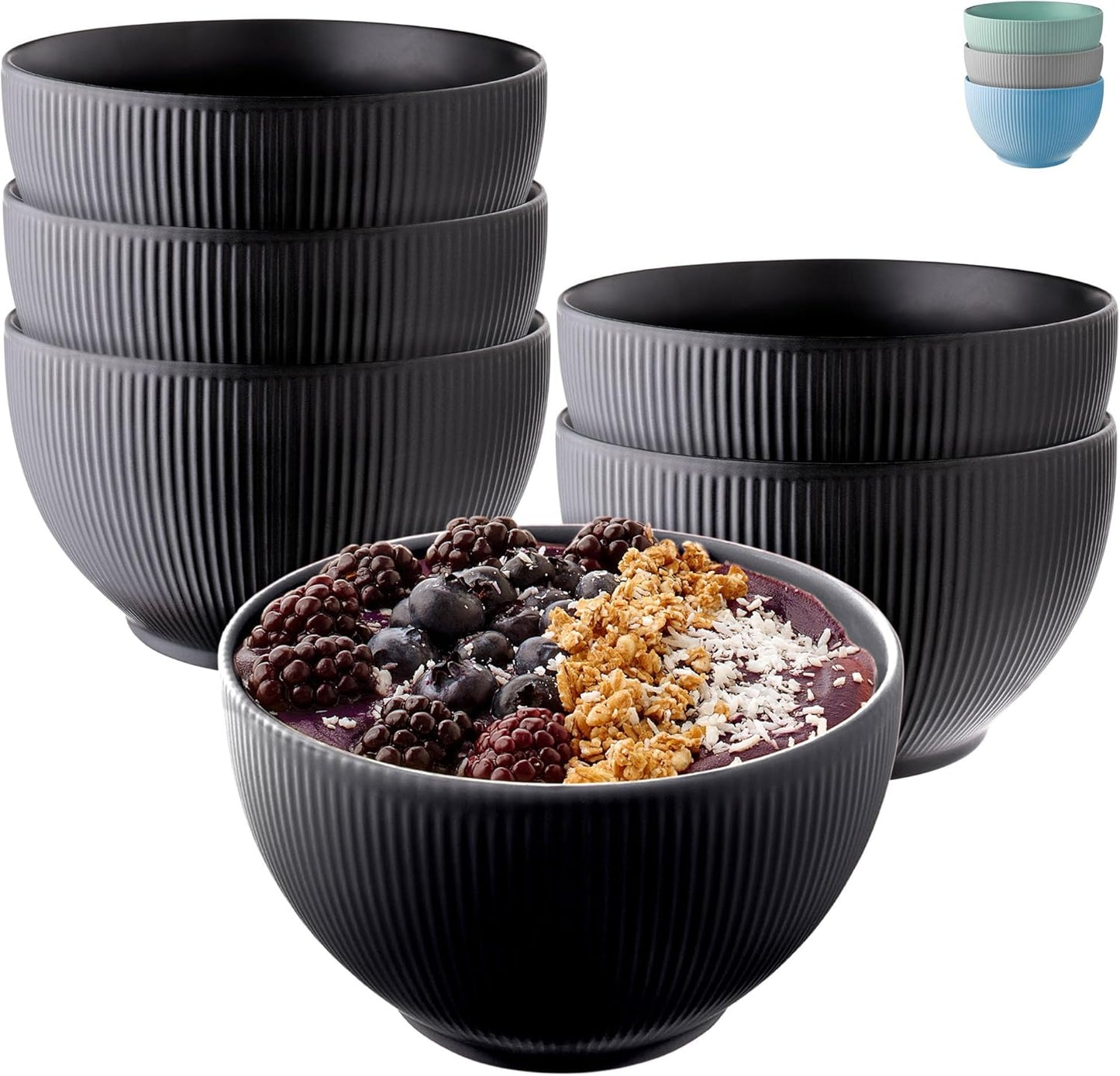 6er-Set Suppenschüssel, 6er Set Schwarz