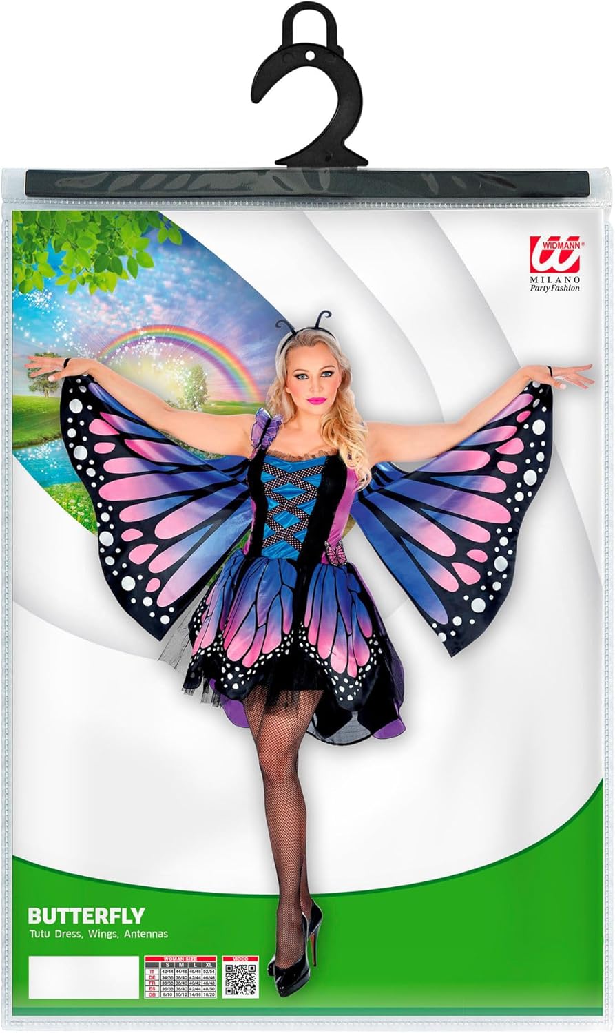 Schmetterling Kostüm, XS Blau