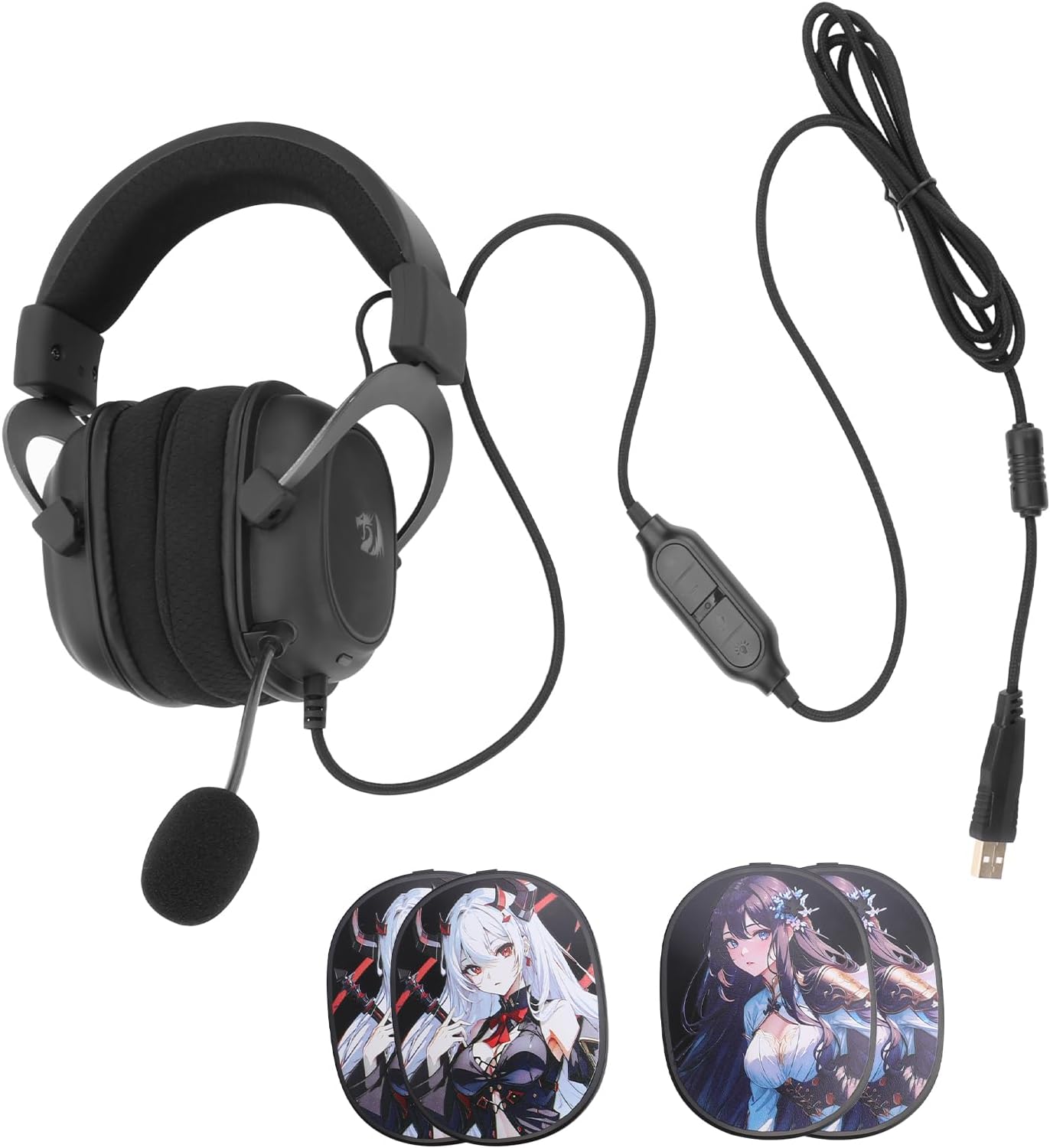Gaming-Headset, Schwarz (Anime)