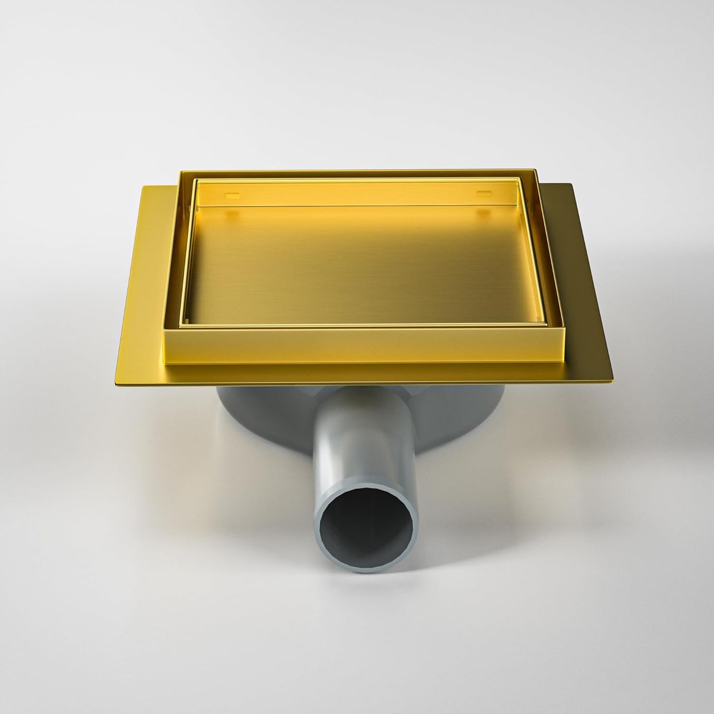 Duschrinne mit 360° Siphon und Geruchsstop, Gold 15cm