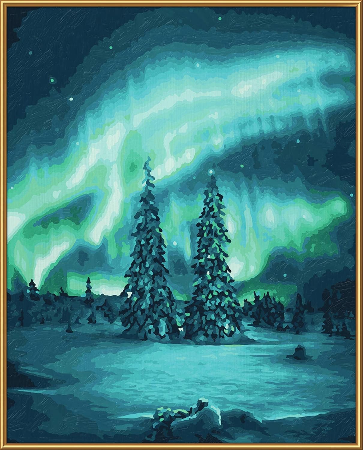 Malen nach Zahlen - Polarlichter