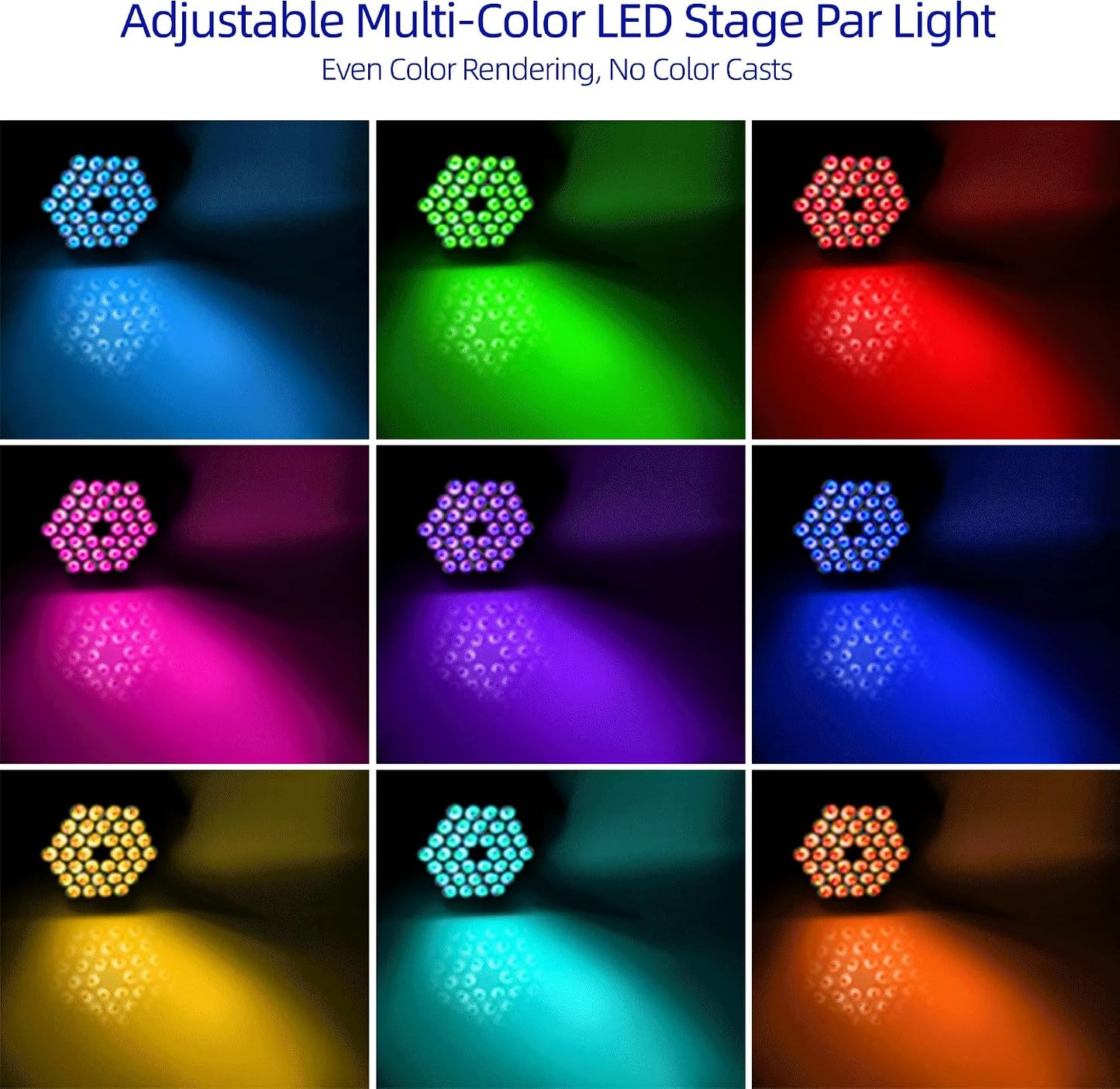 2er-Pack RGB-LED-PAR-Scheinwerfer mit DMX512