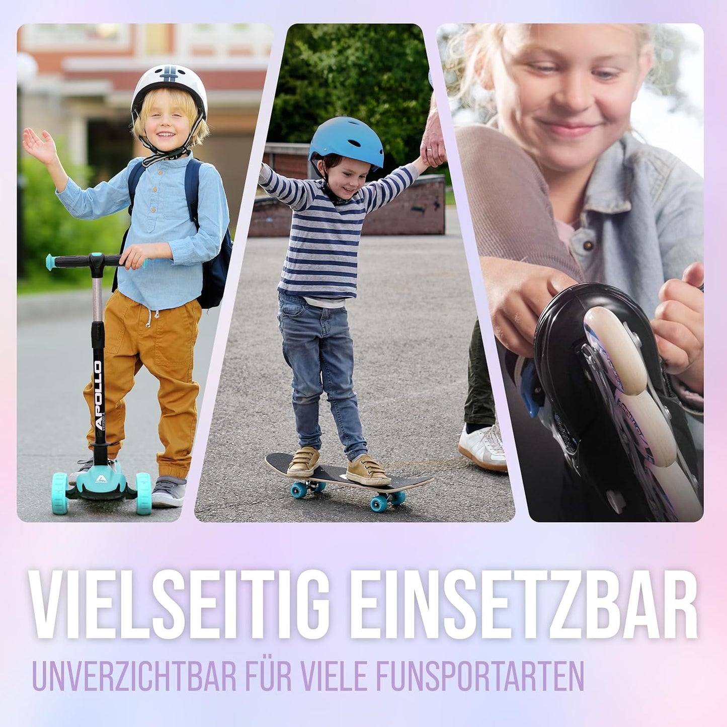 Protektoren-Set für Kinder, S-3 bis 6 Jahre Pink/Schwarz