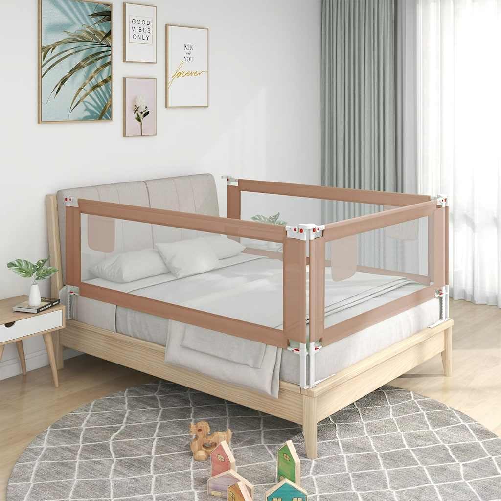 Bettschutzgitter Zafir, 100 x 25 cm Taupe