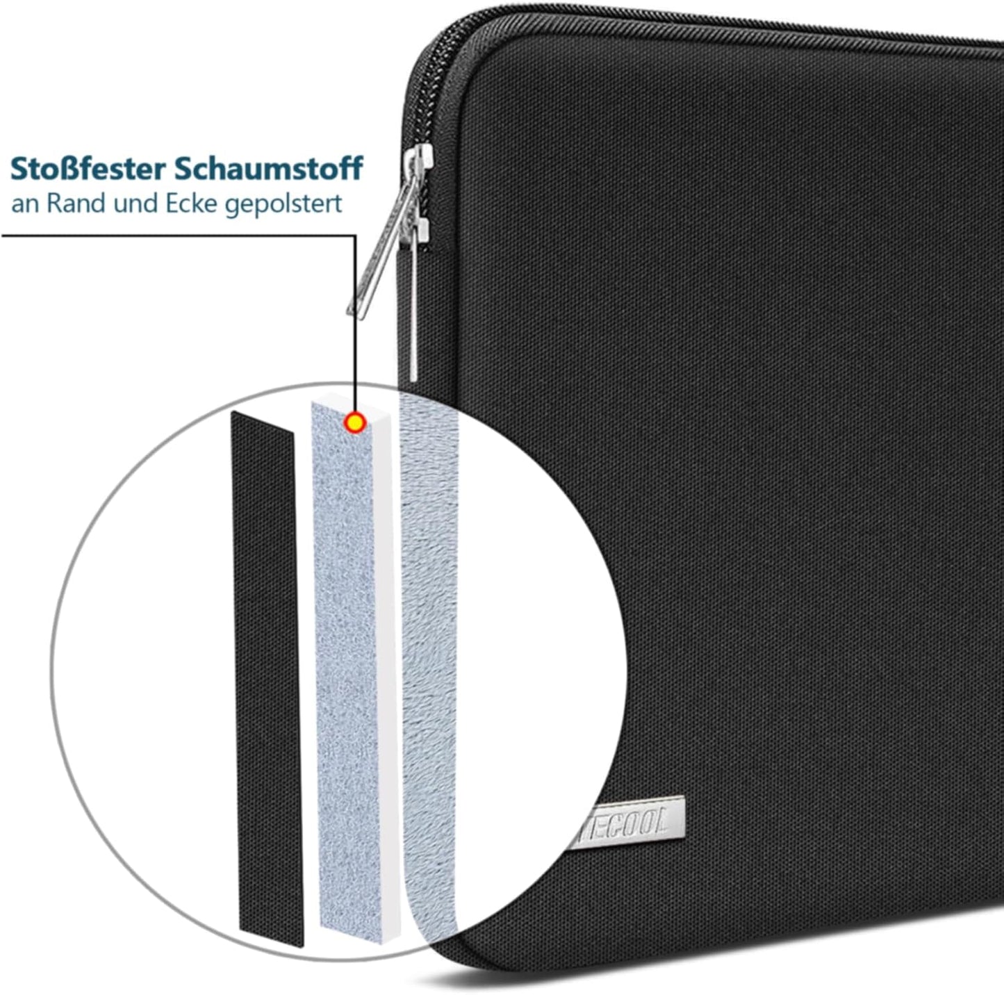 Laptop-Schutzhülle, wasserdicht, 13,3-13,5 Zoll/Macbook Pro14 Schwarz