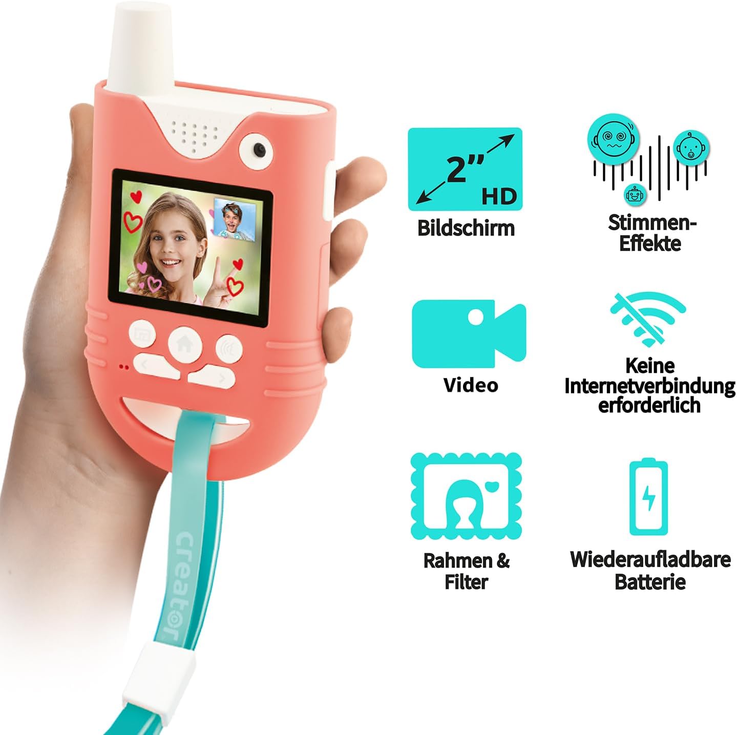 2-in-1 Video Walkie-Talkie Set mit Kamera & Filter