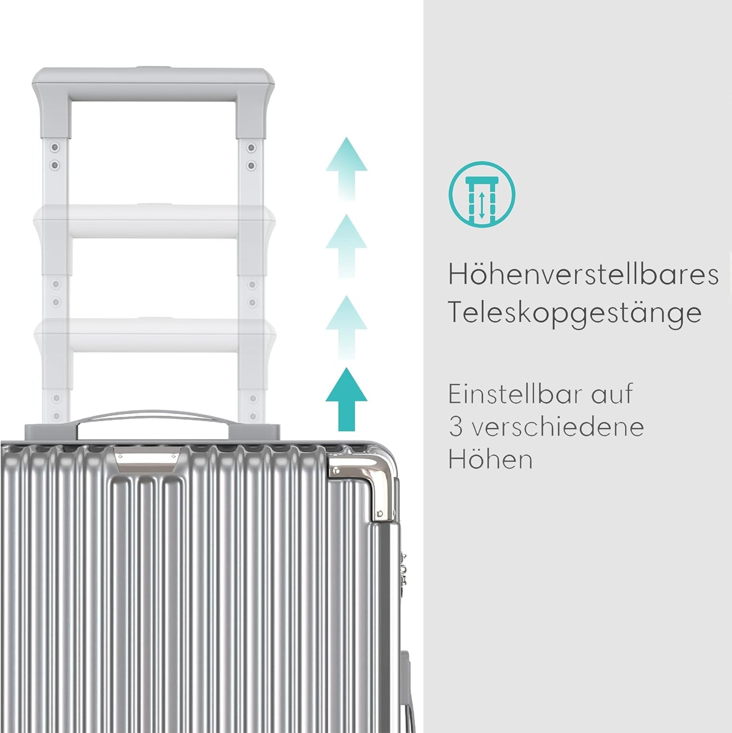 Hartschalenkoffer-Set mit TSA-Schloss (2-teilig), M/L