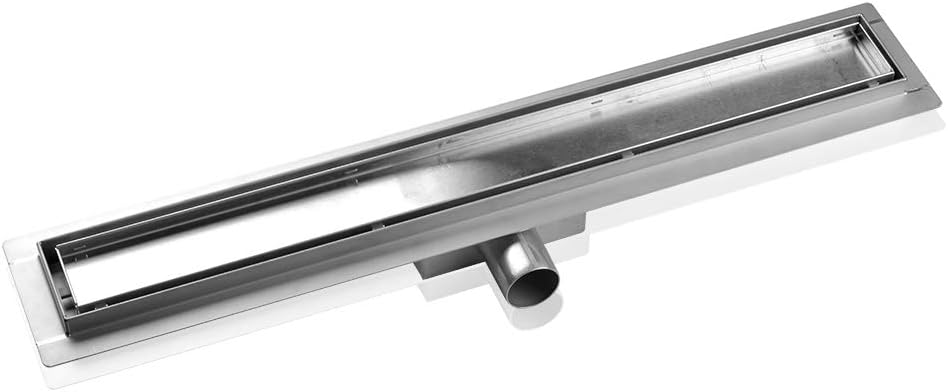 Duschrinne mit Siphon, 2 in 1 Befliesbar 100cm