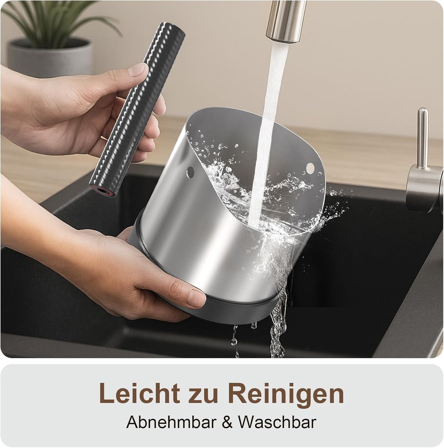 Abklopfbehälter mit abnehmbarer Schlagstange & rutschfester Basis